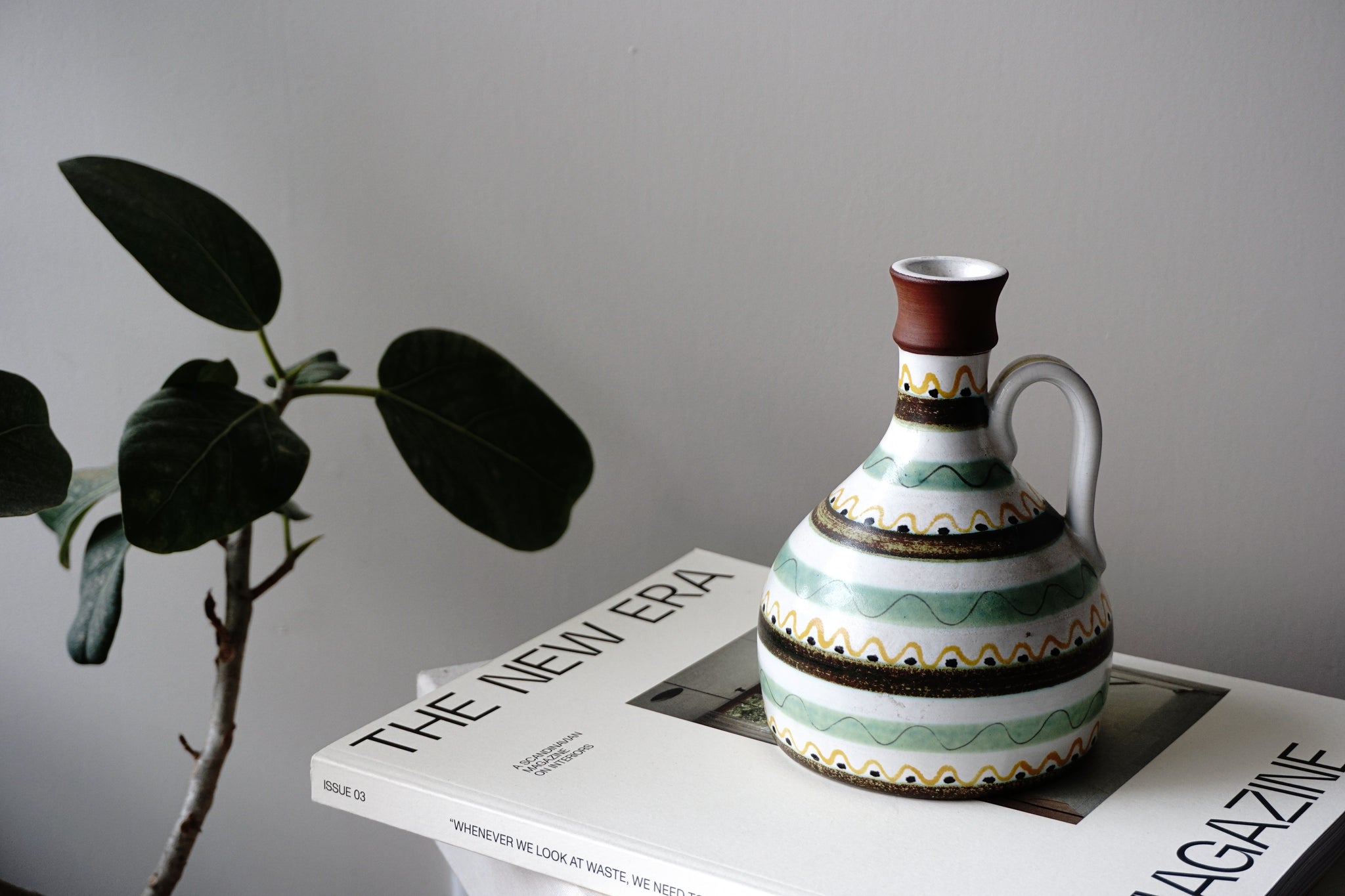 スウェーデングスタフスベリスティグリンドベリGUSTAVSBERG／Stig Lindberg／Faience vase – 面影 book&craft